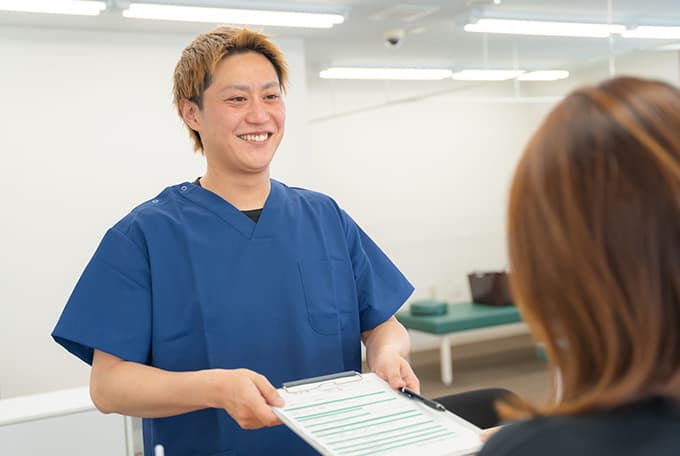 カウンセリングシート記入