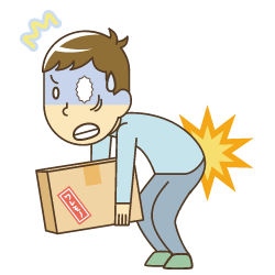 ぎっくり腰の男性イラスト