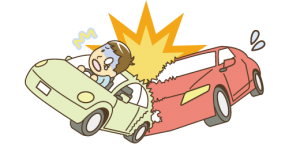 車同士の事故イラスト