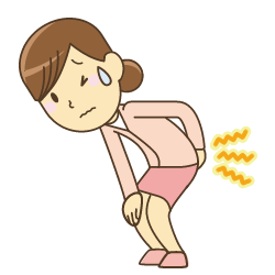 腰が痛い女性イラスト