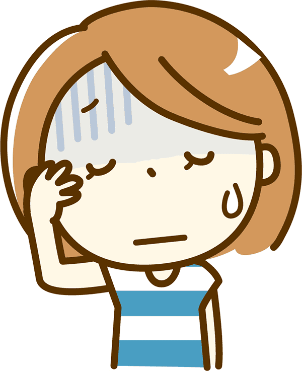 頭痛の女性イラスト